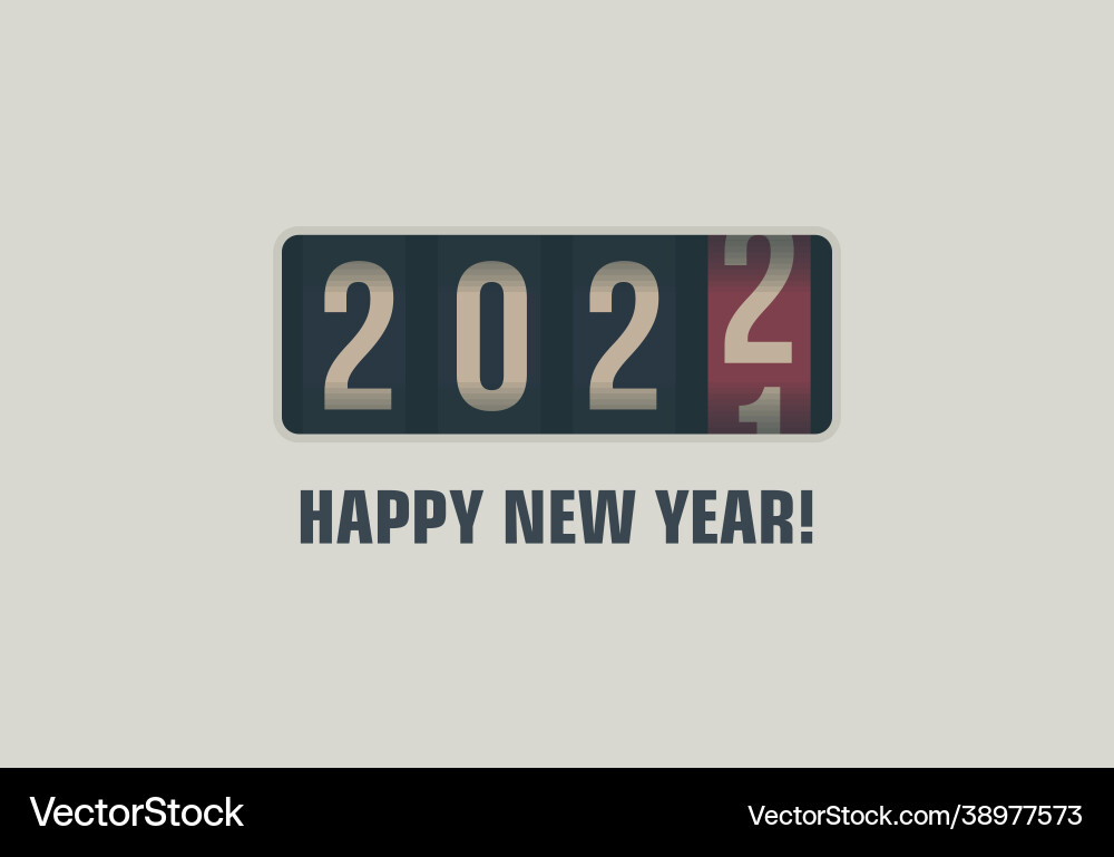New Year 2022 Analog Countdown Vector Image