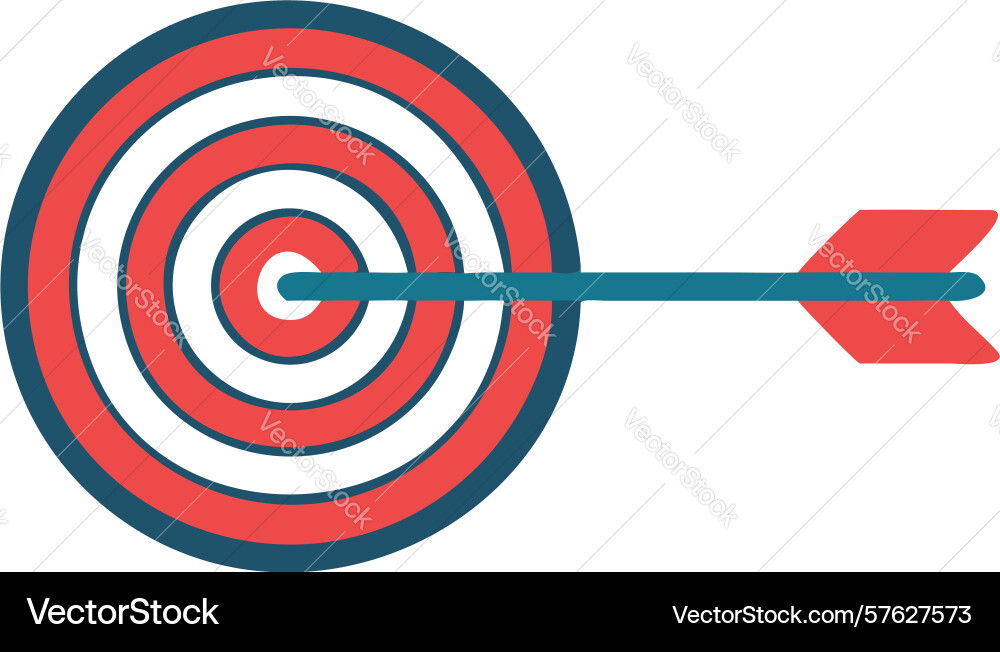 Precise aim target with arrow goal icon design vector image