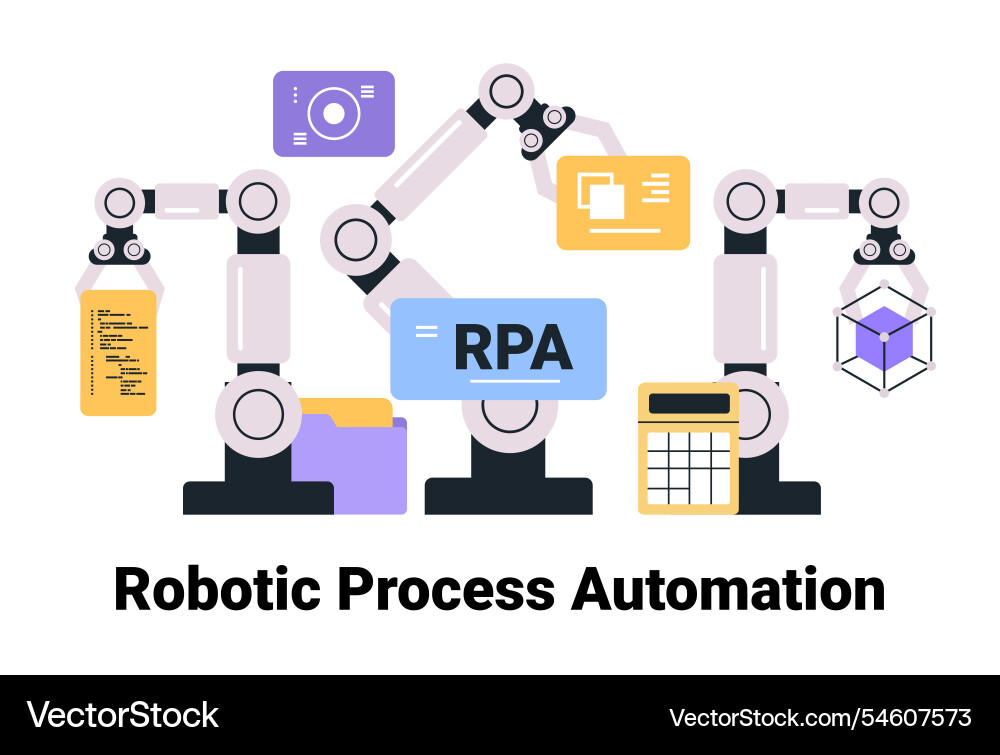 Robotic process automation concept Robotic process automation concept vector image