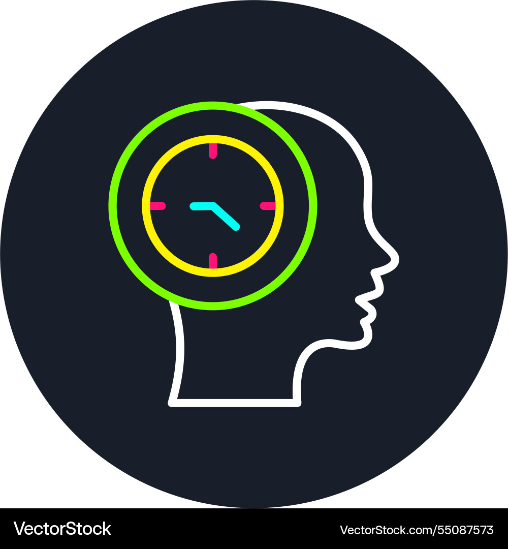 Time line multi color icon Vector Image