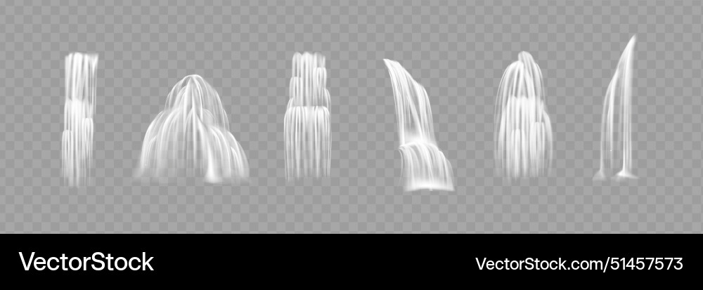 Waterfall isolated on transparent a stream Waterfall isolated on transparent a stream vector image