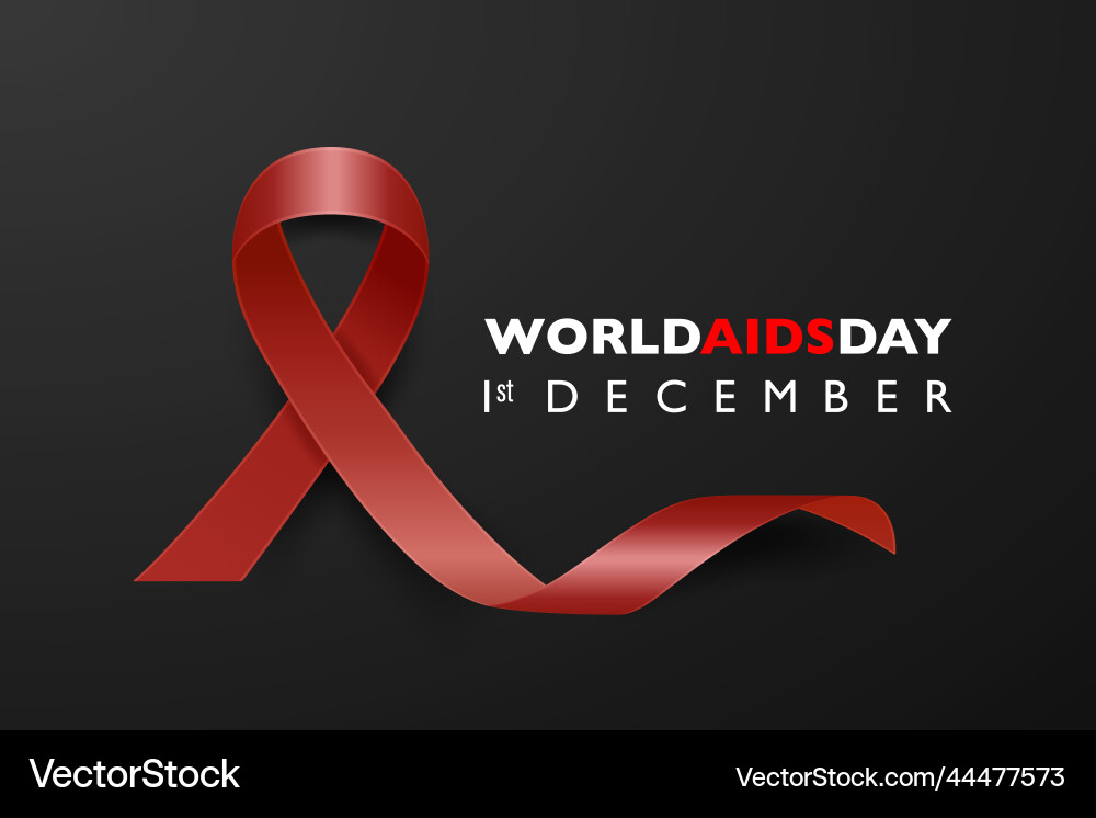 World aids day banner - awareness red silk World aids day banner - awareness red silk vector image