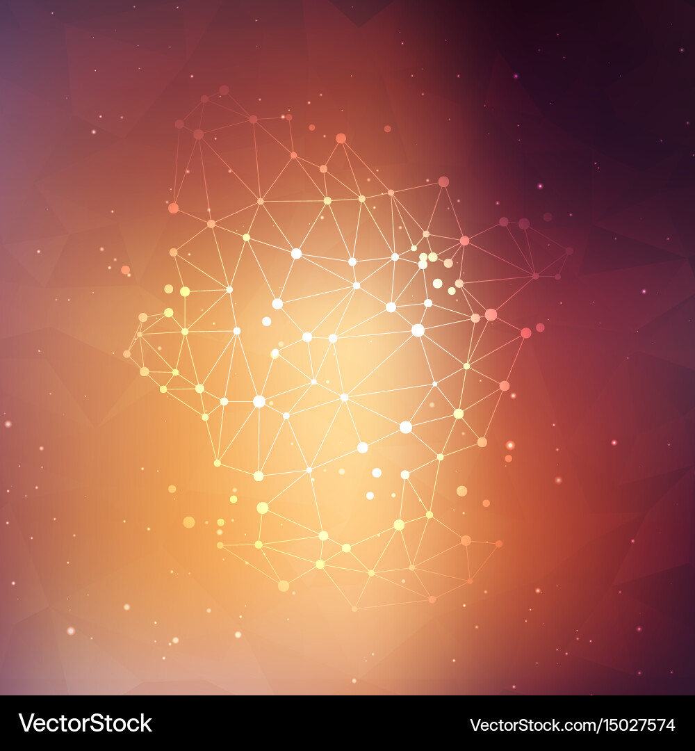 Abstract Connection Dots Background vector image