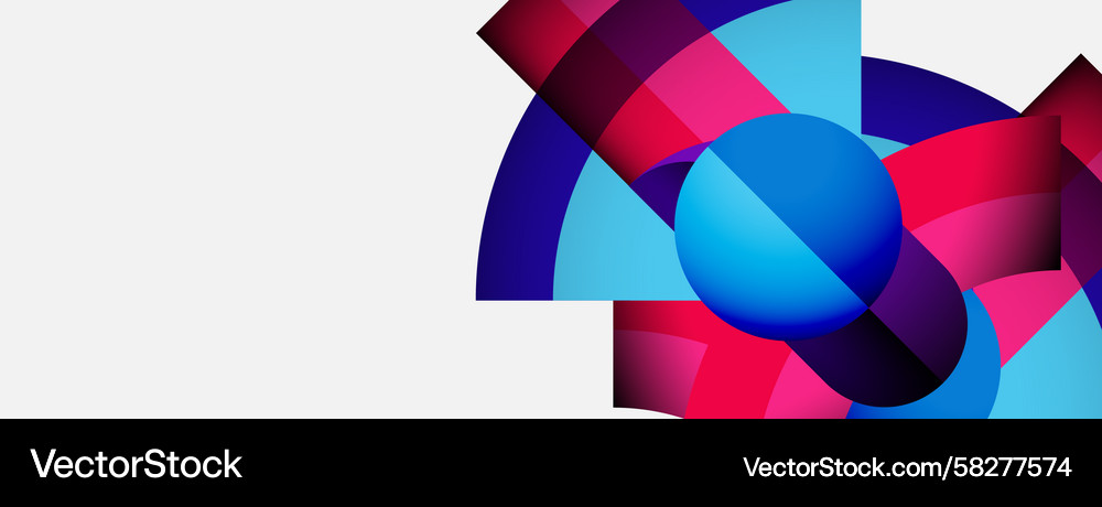 Dynamic Colorful Shape Overlap Vector Image