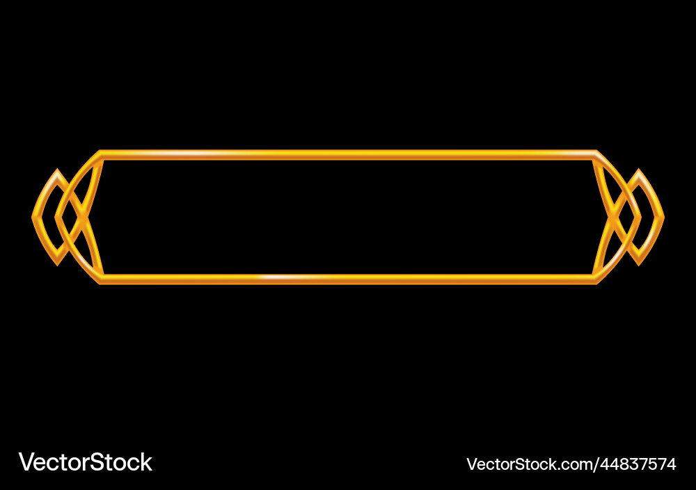 Frame medieval game ui metallic title banner Frame medieval game ui metallic title banner vector image