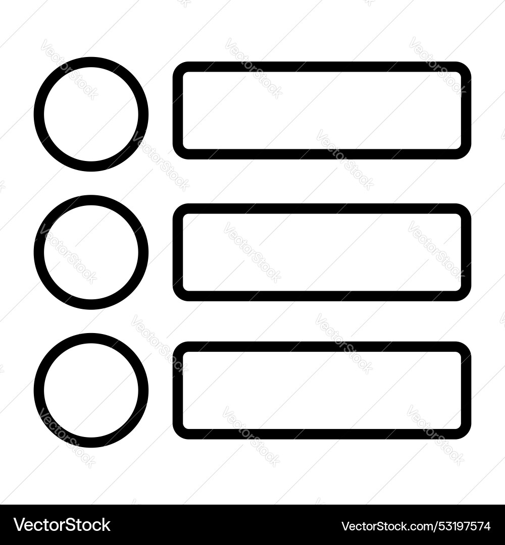 Menu list icon isolated on white background vector image