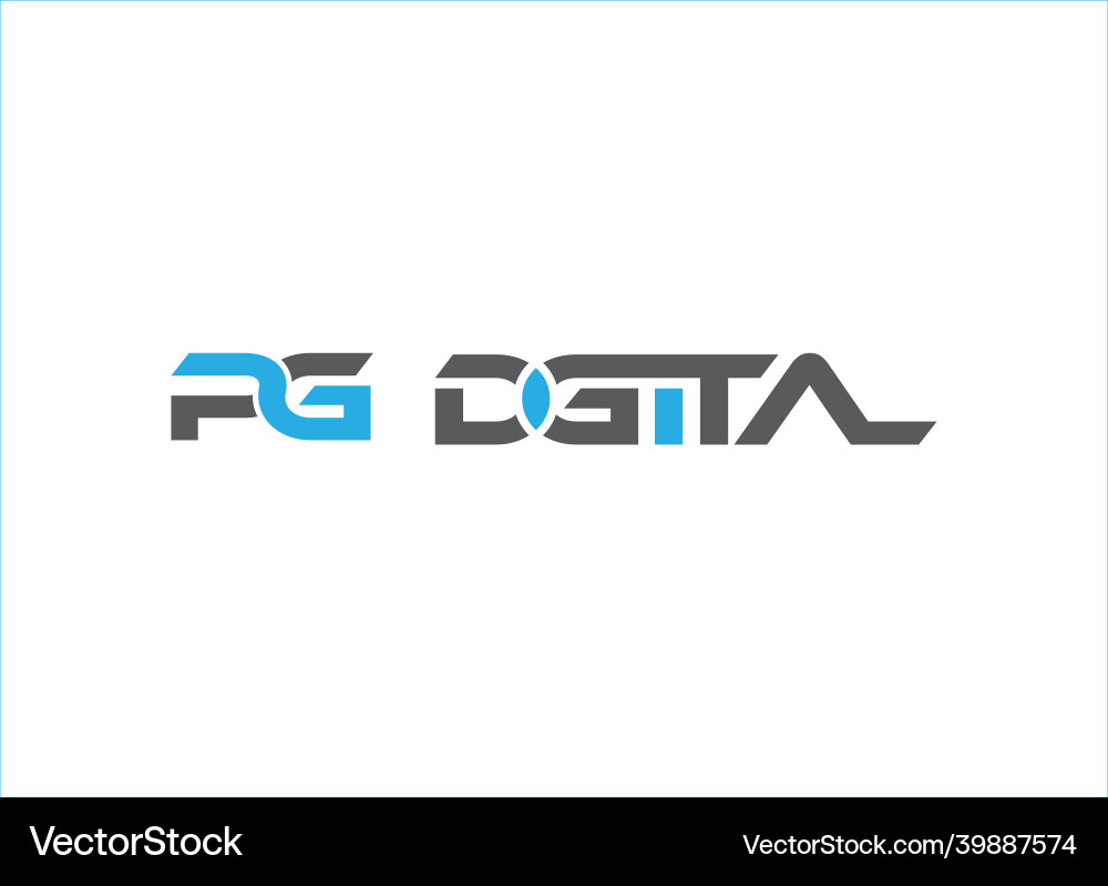 PG Digital Logo Concept – Royalty-Free Vector | VectorStock