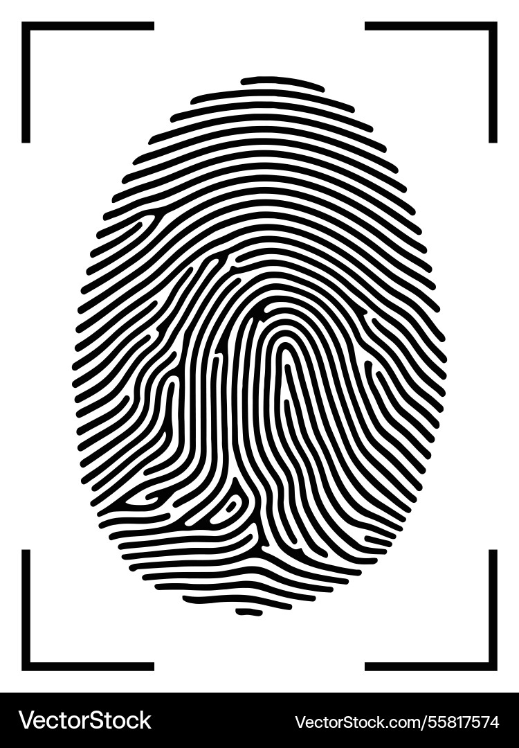 Secure fingerprint scanner icon Secure fingerprint scanner icon vector image