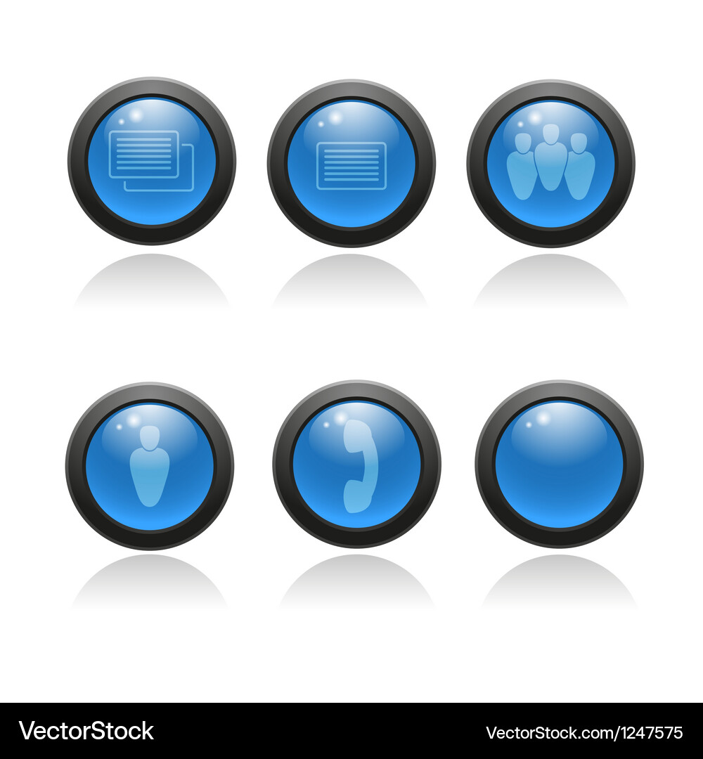 Glossy icon set for web applications Vector Image