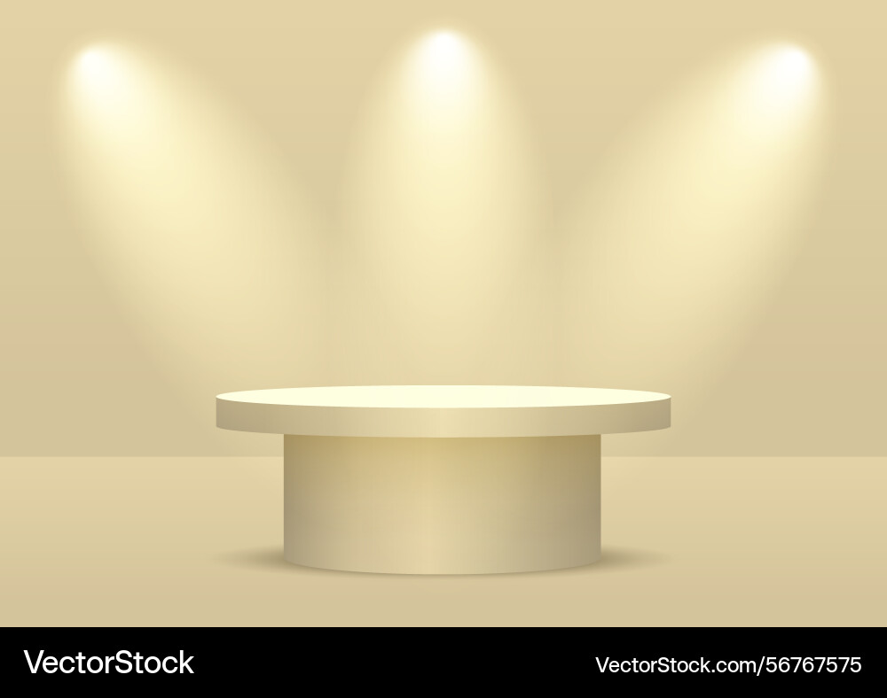 Minimal modern display background with empty vector image