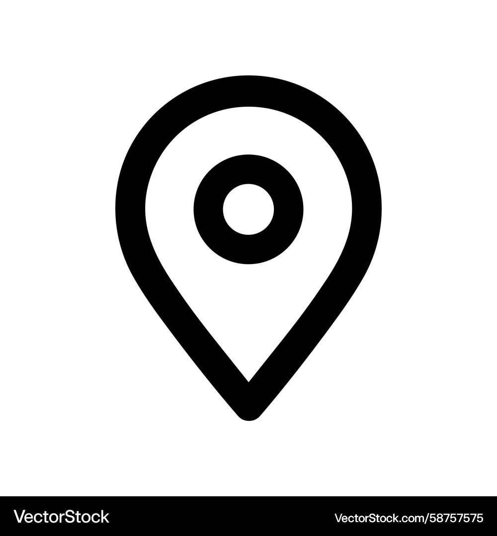 Minimalist Location Pointer Icon Vector Image