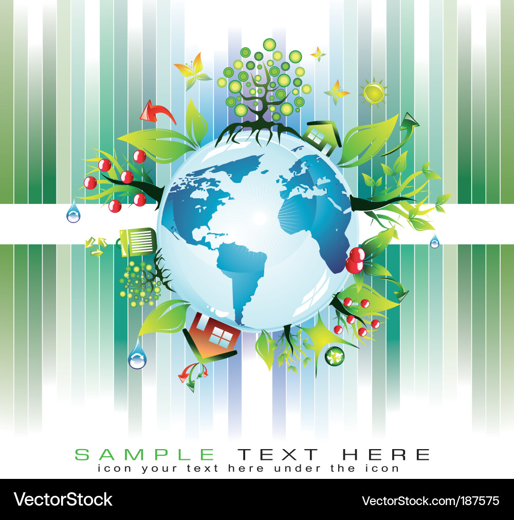 Nature Globe Background Vector Image