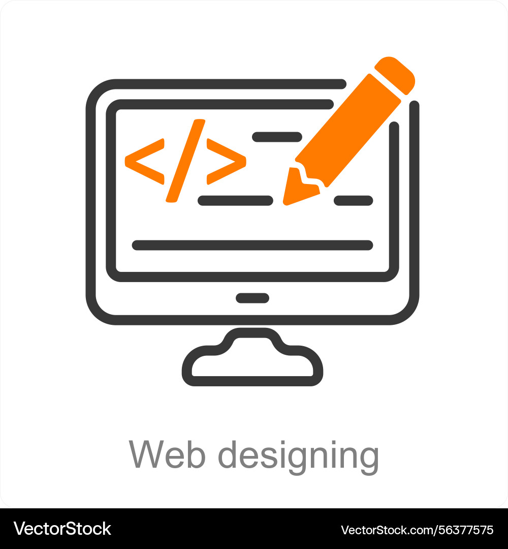Web designing icon concept Vector Image