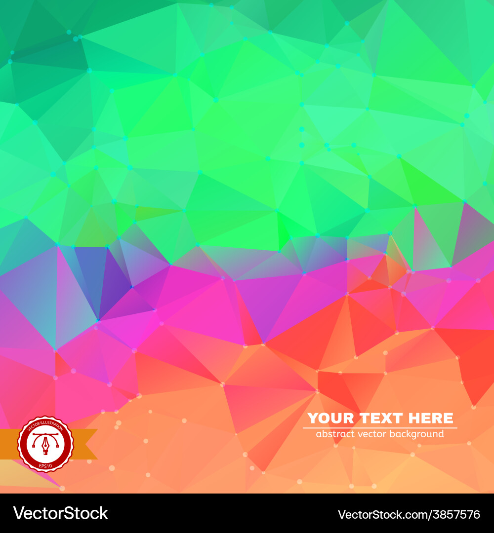 Abstract colorful triangles background vector image
