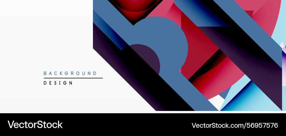Abstract geometric composition overlapping shapes Vector Image