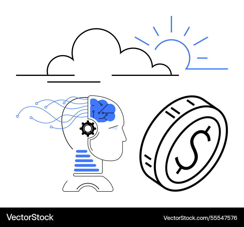Ai-driven innovation connecting technology Ai-driven innovation connecting technology vector image