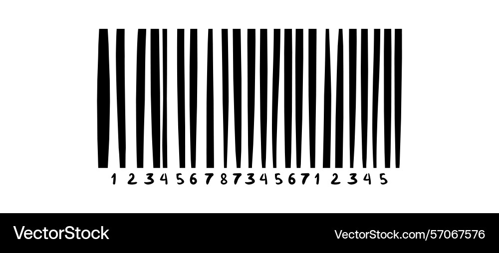 Barcode isolated on color background code stripes vector image