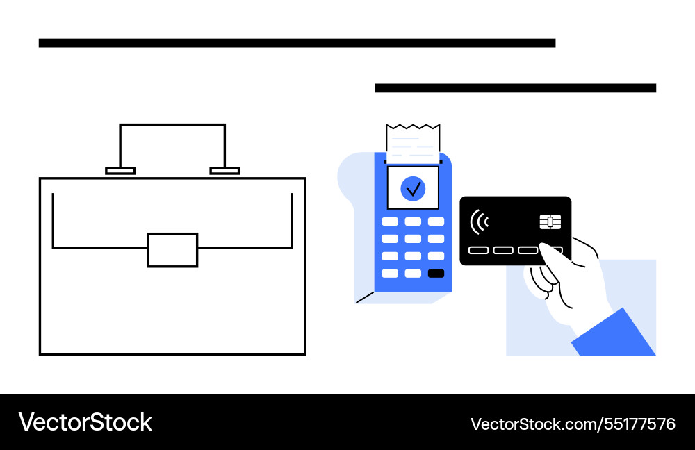 Digital payment with card at terminal next Vector Image