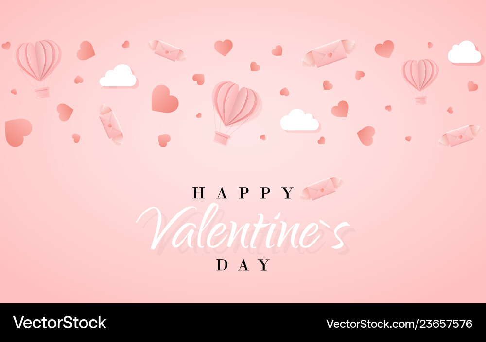 Happy valentines day invitation card template Happy valentines day invitation card template vector image