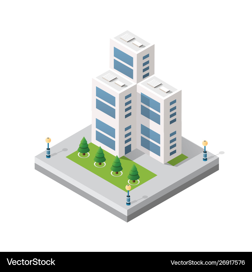 Isometric 3d module block Isometric 3d module block vector image