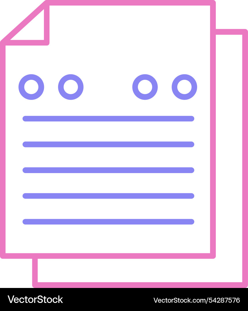 Note line two colour icon Vector Image