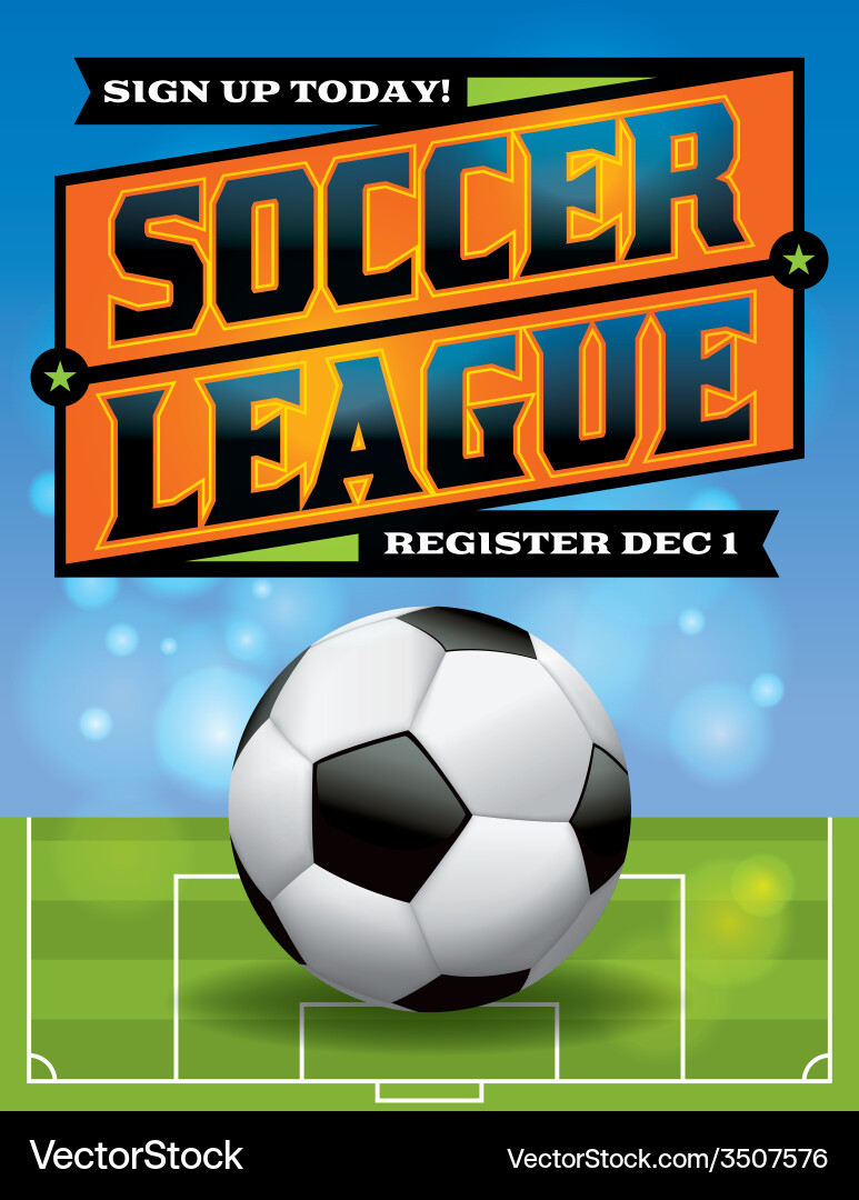 Soccer League Poster vector image