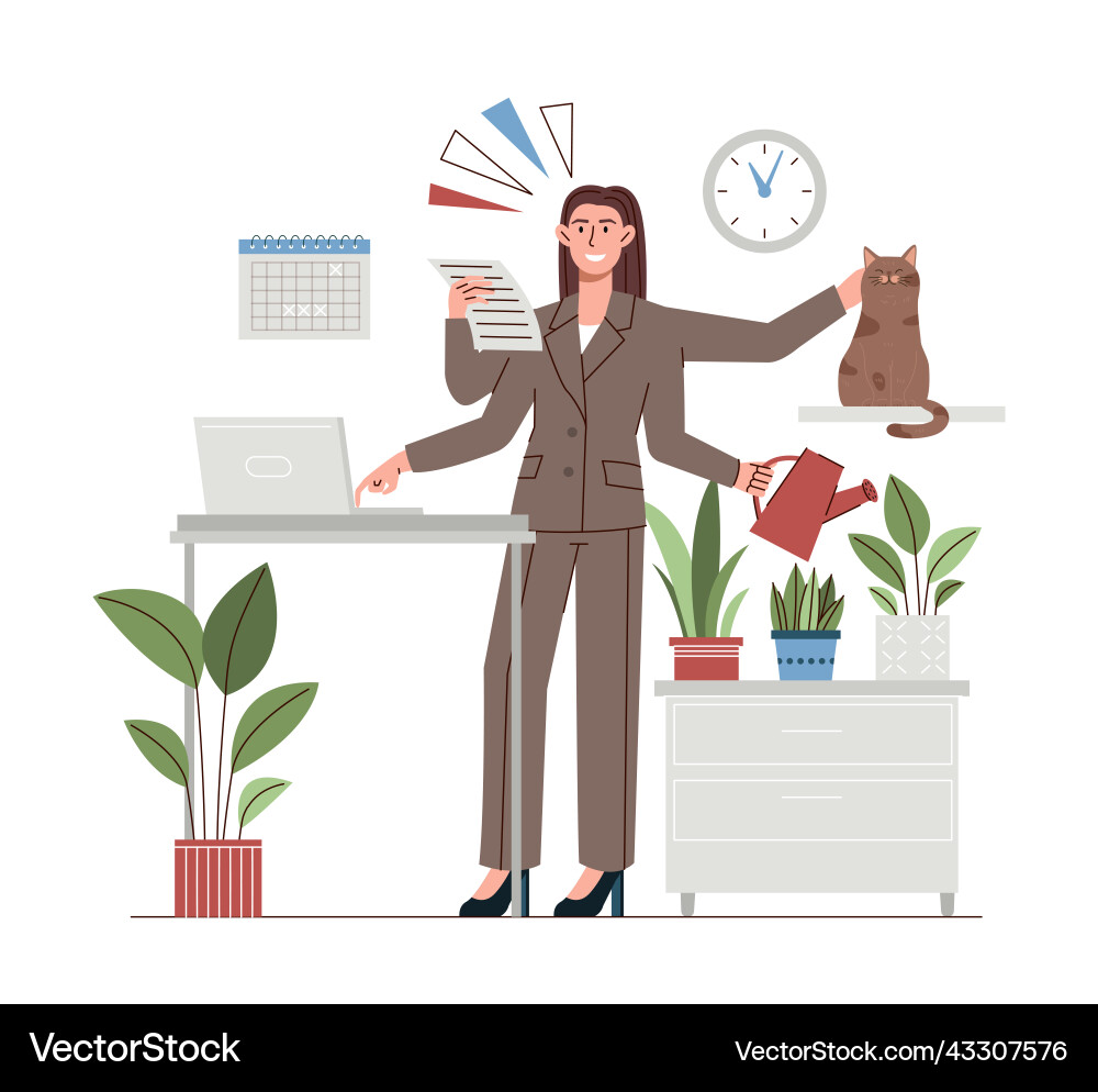 Work life balance Royalty Free Vector Image - VectorStock
