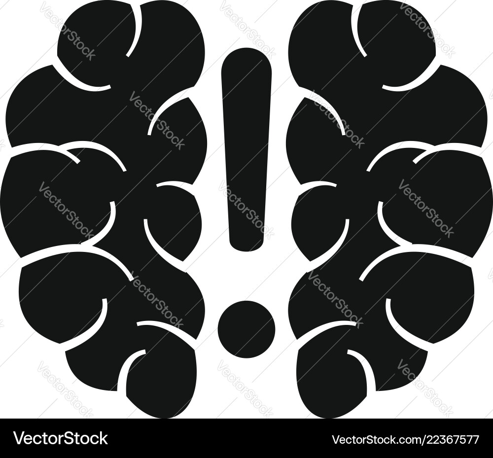 Brain solution icon simple style Brain solution icon simple style vector image
