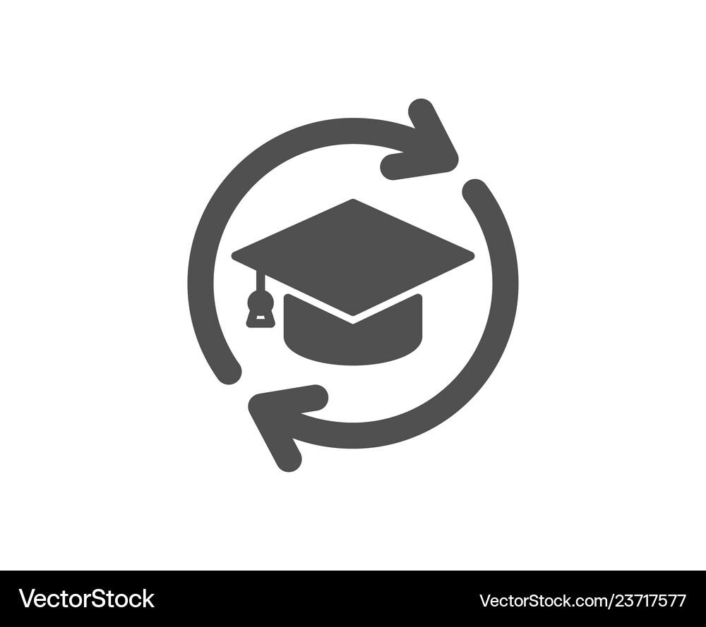Continuing education icon online sign – Royalty-Free Vector | VectorStock, image size:1000x889