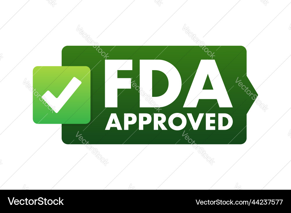 Fda genehmigte Grunge Gummi Stempel auf weiß Fda genehmigte Grunge Gummi Stempel auf weiß vektorbild