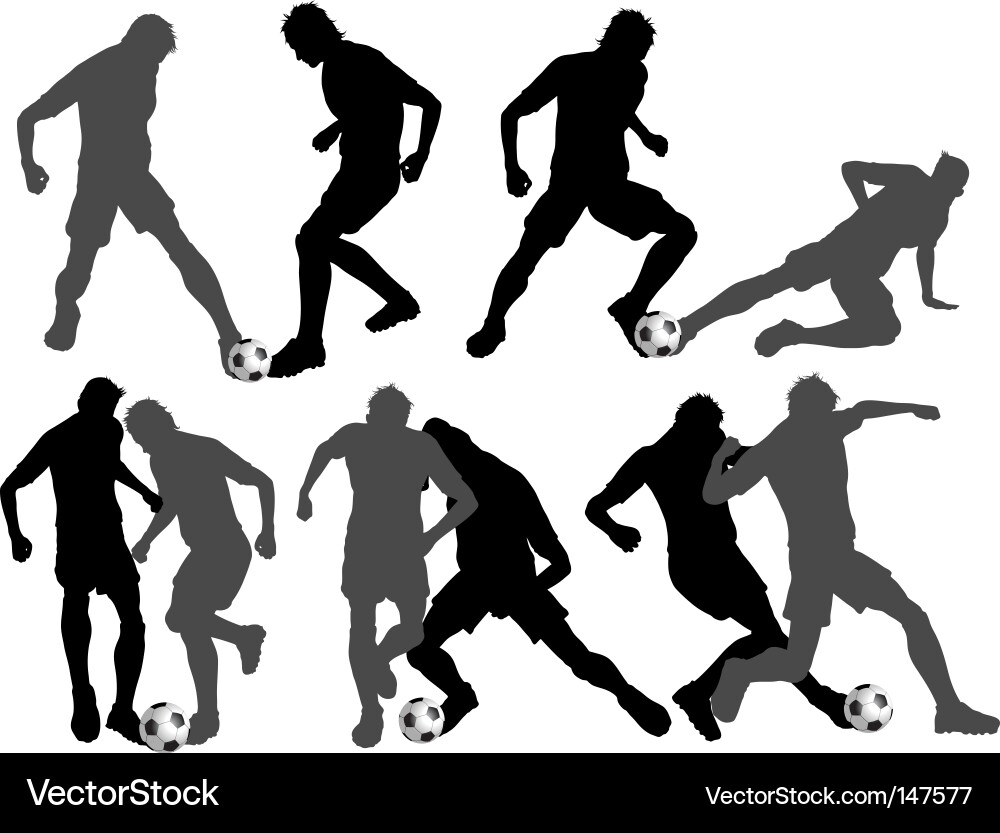 Football Silhouette Vector Image