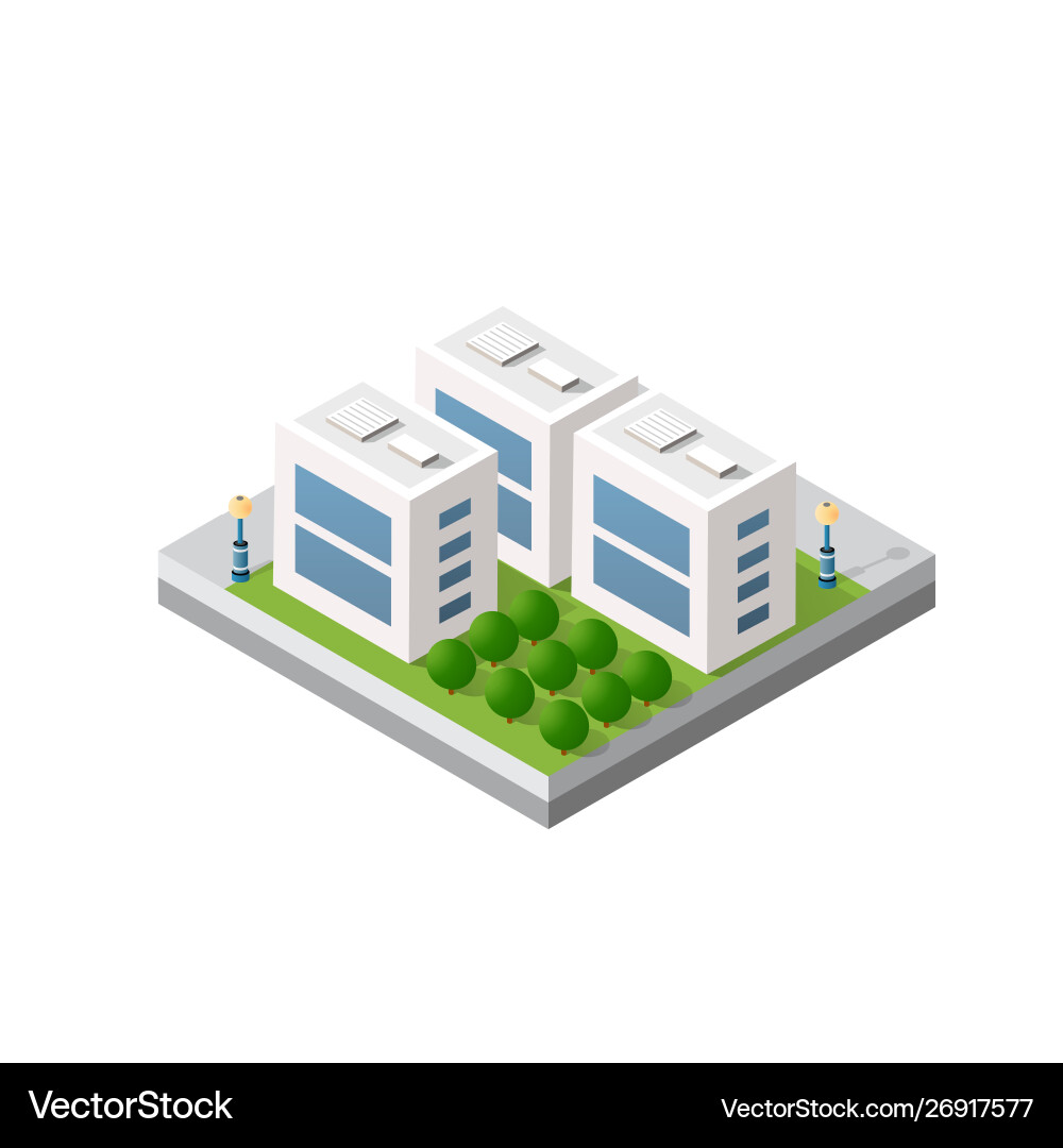 Isometric 3d module block Isometric 3d module block vector image