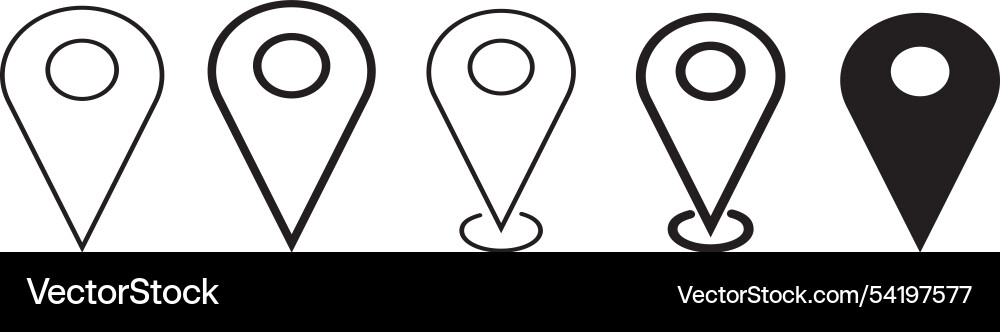 Location or map icon pointer address place vector image