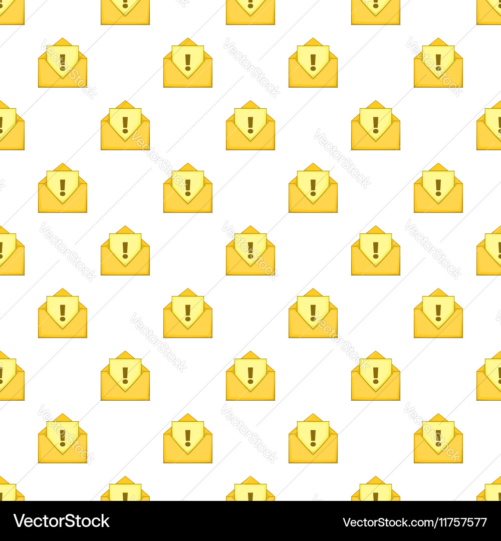 Open envelope with exclamation mark pattern vector image