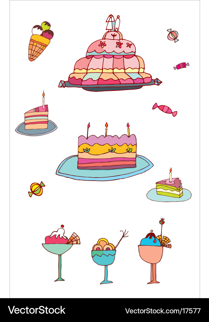 Sweet Tres Collection Vektorbild