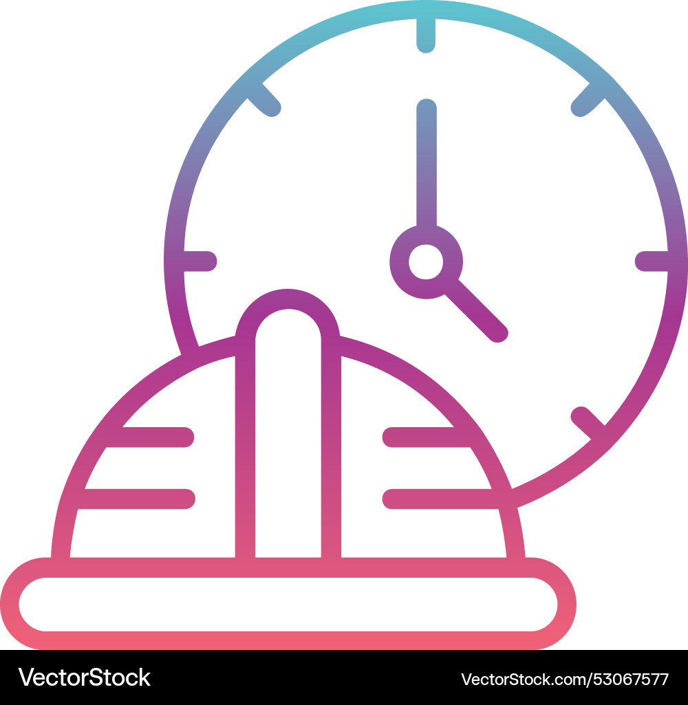 Working hours line gradient design Vector Image