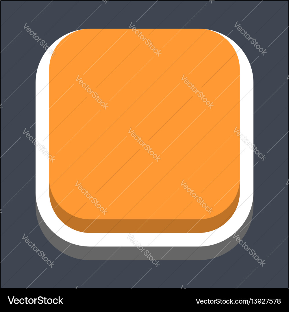 3d flat blank square web button 3d flat blank square web button vector image