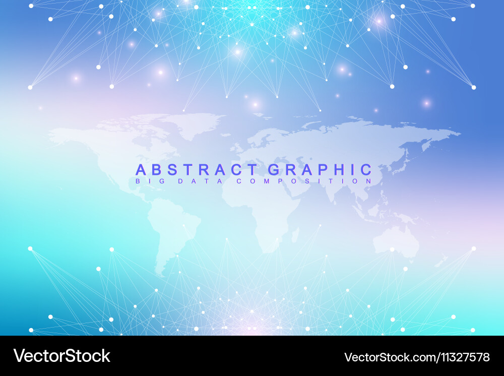 Big data complex graphic abstract background Vector Image