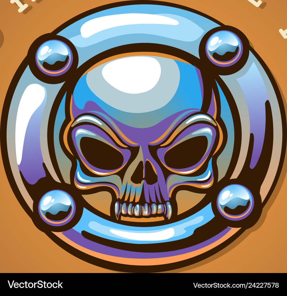 Chrome motorcycle emblem Chrome motorcycle emblem Vector Image