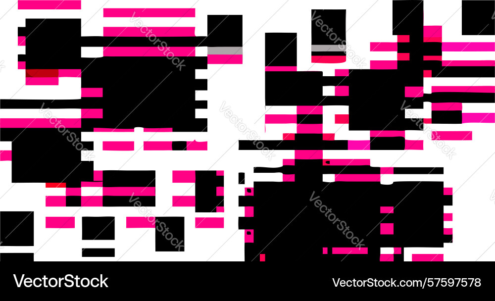Digital glitch abstract pattern tech disruption vector image