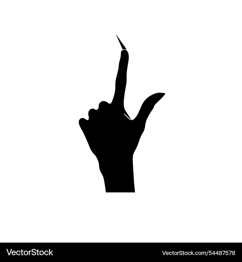 Hand gesture pointing upwards with an extended Hand gesture pointing upwards with an extended Vector Image