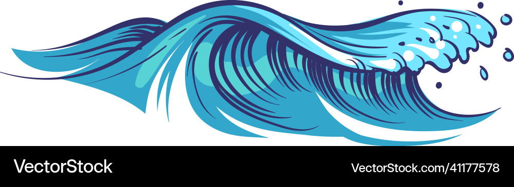 Ocean Wave Sommer Urlaub Symbol Seereisen Ocean Wave Sommer Urlaub Symbol Seereisen vektorbild
