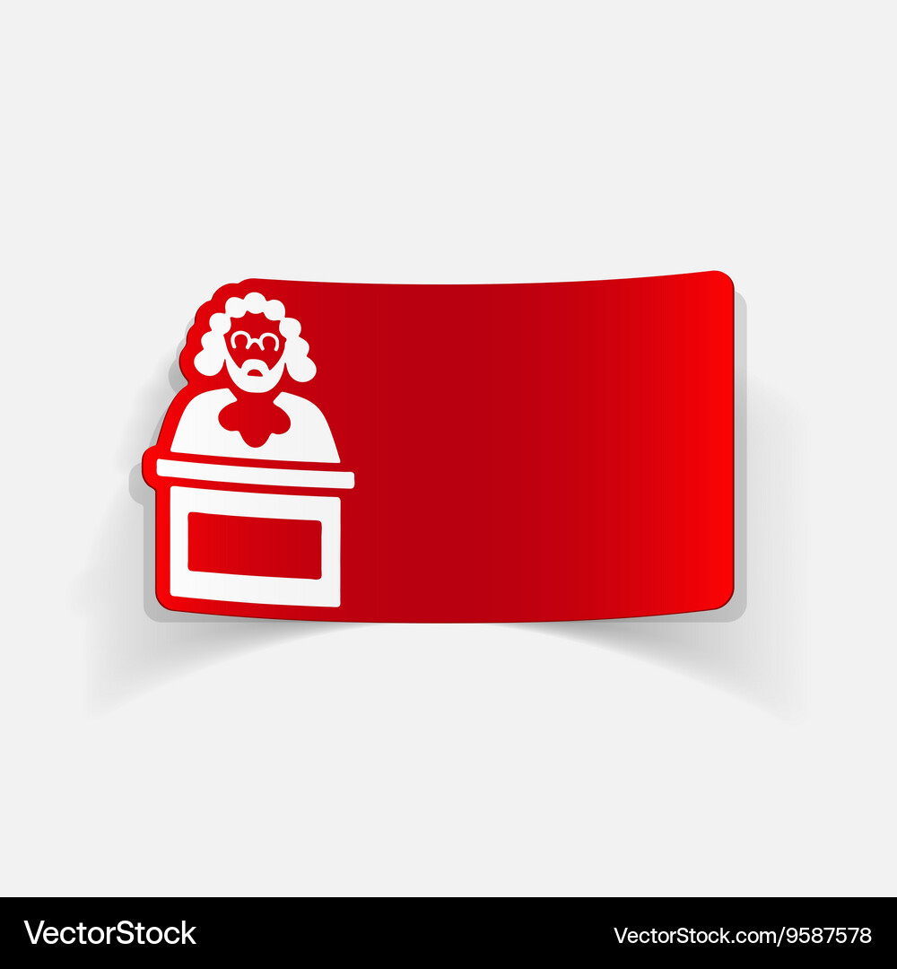 Realistic design element judge Vector Image