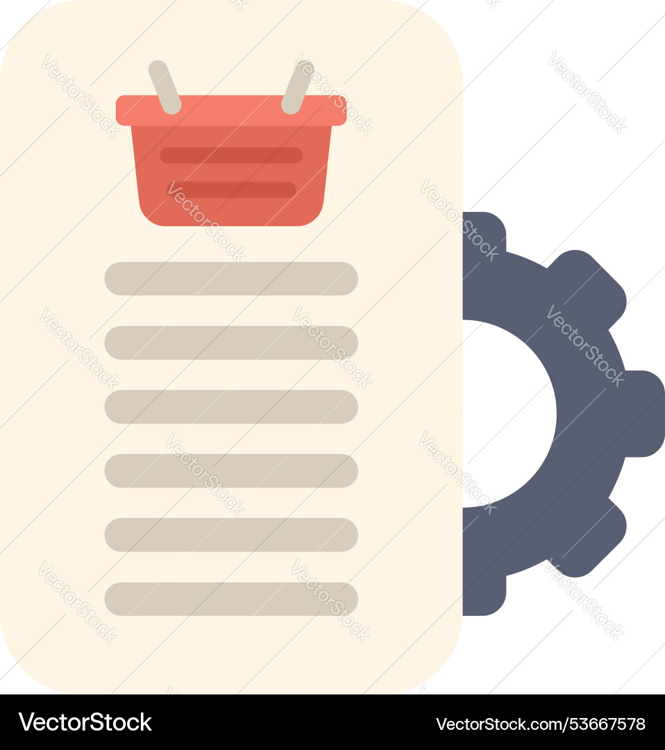 Shopping list automation system optimization vector image