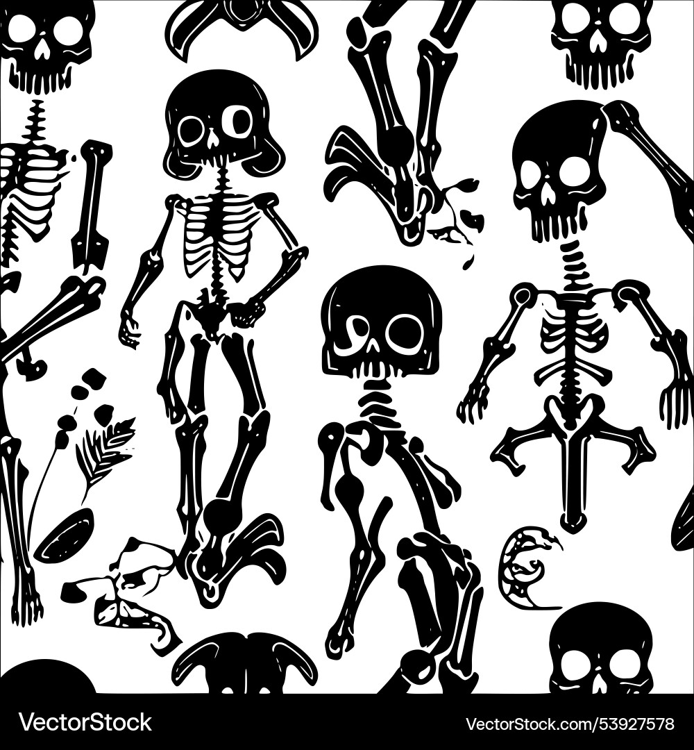 Skeleton abstract pattern seamless Skeleton abstract pattern seamless vector image