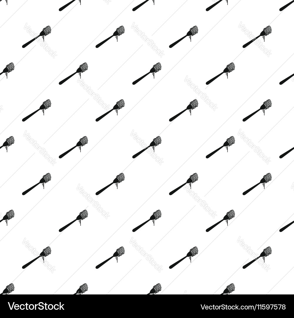 Spaghetti on a fork pattern simple style Vector Image