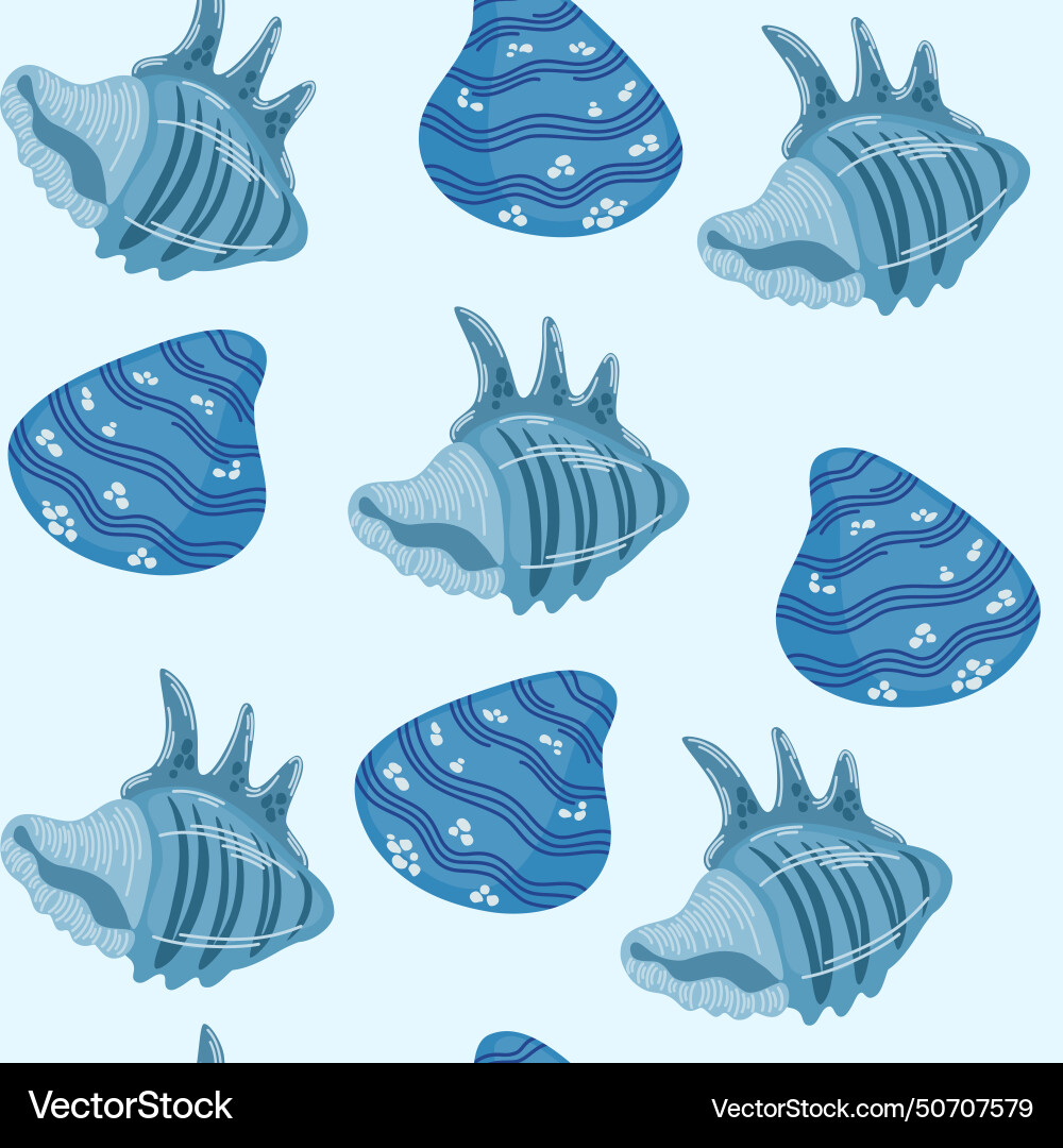 1637 shells pattern 1637 shells pattern Vector Image