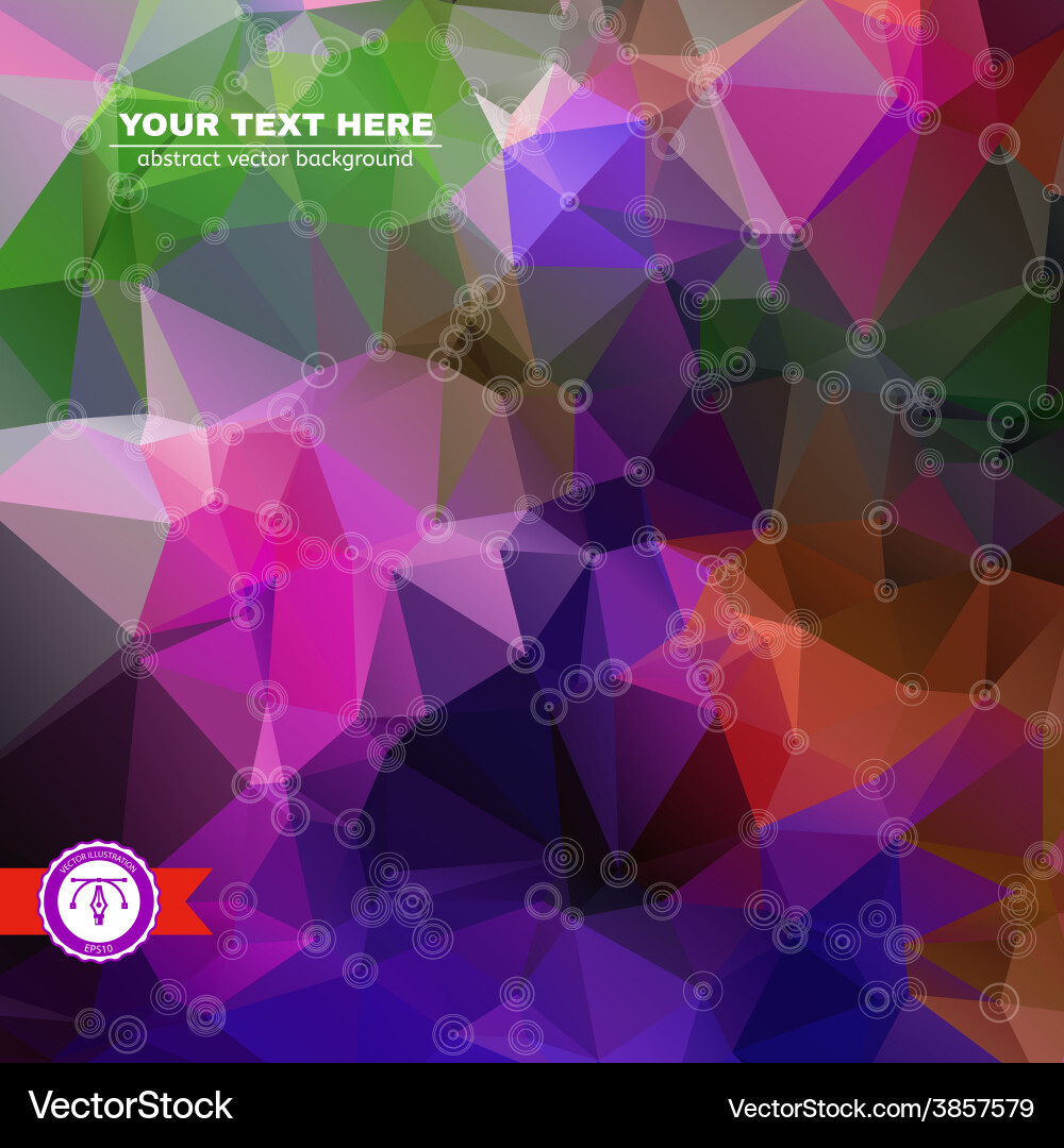 Abstract colorful triangles background Vector Image
