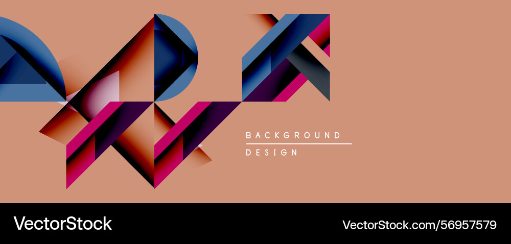 Abstract geometric shapes create dynamic Abstract geometric shapes create dynamic Vector Image