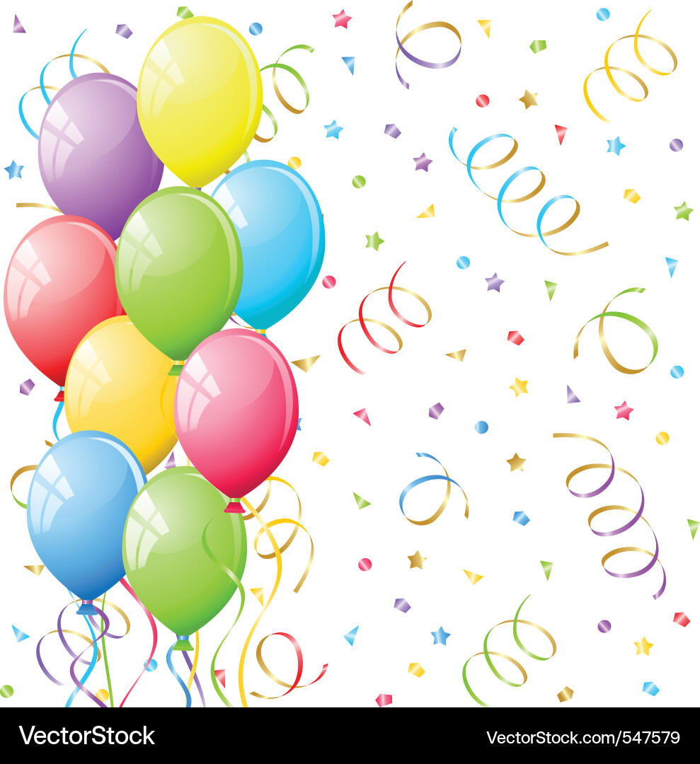 Bunch of colorful party balloo Vector Image
